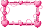 Free Stock Photo: A blank frame border with pink hearts