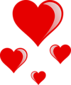 Free Stock Photo: Illustration of red hearts