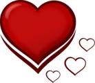 Free Stock Photo: Illustration of red hearts.