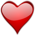 Free Stock Photo: Illustration of a red heart isolated on a transparent background.
