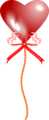 Free Stock Photo: Illustration of a red heart shaped balloon