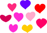 Free Stock Photo: Illustration of colorful hearts