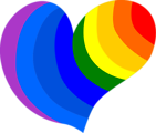 Free Stock Photo: Illustration of a rainbow hippie heart
