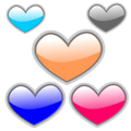 Free Stock Photo: Illustration of colorful hearts