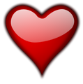 Free Stock Photo: Illustration of a red heart isolated on a transparent background