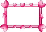 Free Stock Photo: A blank frame border with pink hearts