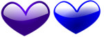 Free Stock Photo: Illustration of blue hearts