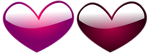 Free Stock Photo: Illustration of purple and red hearts.