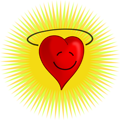 Free Stock Photo: Illustration of a happy red heart