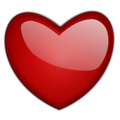 Free Stock Photo: Illustration of a red heart isolated on a white background