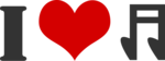 Free Stock Photo: Illustration of an I love music symbol