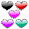 Free Stock Photo: Illustration of colorful hearts