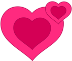 Free Stock Photo: Illustration of pink hearts
