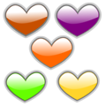 Free Stock Photo: Illustration of colorful hearts
