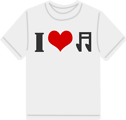 Free Stock Photo: Illustration of an I love music t-shirt