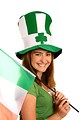 Free Stock Photo: A cute young girl dressed up for Saint Patrick
