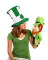 Free Stock Photo: A cute young girl dressed up for Saint Patrick