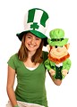 Free Stock Photo: A cute young girl dressed up for Saint Patrick