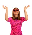 Free Stock Photo: A cute young girl dressed up for Valentine