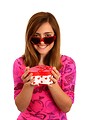 Free Stock Photo: A cute young girl dressed up for Valentine