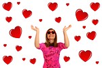 Free Stock Photo: A cute young girl dressed up for Valentine