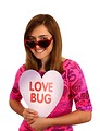 Free Stock Photo: A cute young girl dressed up for Valentine