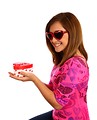Free Stock Photo: A cute young girl dressed up for Valentine