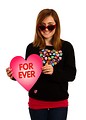Free Stock Photo: A cute young girl dressed up for Valentine