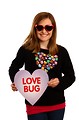Free Stock Photo: A cute young girl dressed up for Valentine
