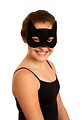 Free Stock Photo: A pretty young girl dressed in a black cat mask