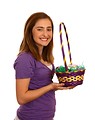 Free Stock Photo: A cute young girl with an Easter basket