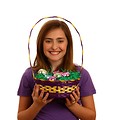 Free Stock Photo: A cute young girl with an Easter basket