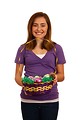 Free Stock Photo: A cute young girl with an Easter basket
