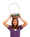 Free Stock Photo: A cute young girl with an Easter basket