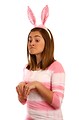 Free Stock Photo: A cute young girl dressed in a bunny costume