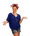 Free Stock Photo: A cute young girl dressed up for the 4th of July
