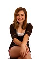 Free Stock Photo: A cute young girl posing with a white background