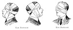 Free Stock Photo: Illustration of ear and eye bandages