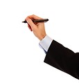 Free Stock Photo: A hand writing with a pen
