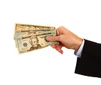 Free Stock Photo: A hand holding money