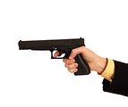 Free Stock Photo: A hand in a business suit holding a pistol