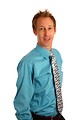 Free Stock Photo: A young businessman in a tie isolated on a white background