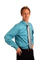 Free Stock Photo: A young businessman in a tie isolated on a white background