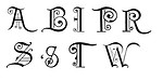 Free Stock Photo: Vintage illustration of fancy letters