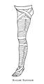 Free Stock Photo: Vintage illustration of a bandaged leg