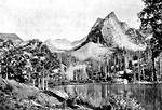 Free Stock Photo: Vintage photo of a mountain landscape