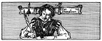 Free Stock Photo: Vintage illustration of a man writing with a feather pen