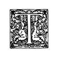 Free Stock Photo: Vintage illustration of an ornate letter T