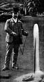 Free Stock Photo: Vintage photo of a man dowsing for water
