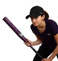 Free Stock Photo: A cute young girl posing with a softball bat